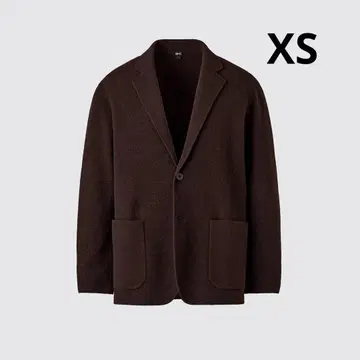유니클로 C 니트 자켓 다크 브라운 XS