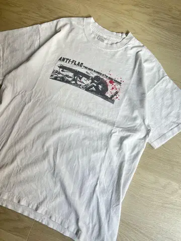 [레어] ANTI-FLAG 앤타이 플래그 밴딩 T셔츠 M