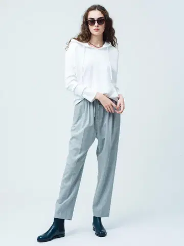 론 헤르만 울 턱 팬츠 새상품급 xs 그레이 허리밴딩