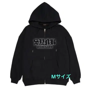 SYNR 후드 부착 집업 후드티 블랙