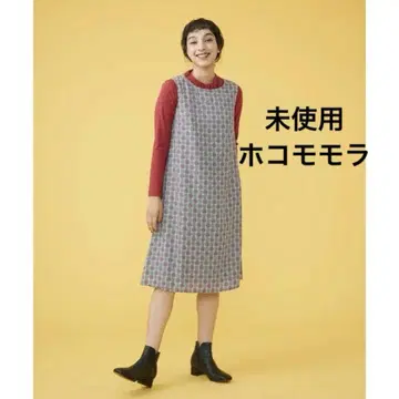 미사용 호코모모라 Cartas 프린트 슬리브리스 원피스 이토킨