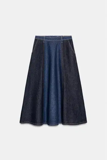 ZARA 미디 기장 스커트