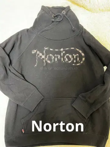 Norton 후드 부착 후드티 블랙 XL 사이즈