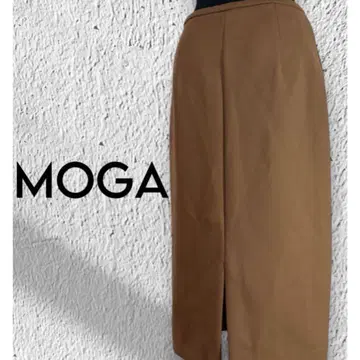 [ MOGA ] 아름다운 실루엣 타이트 스커트 카멜 색상 슬릿 포함