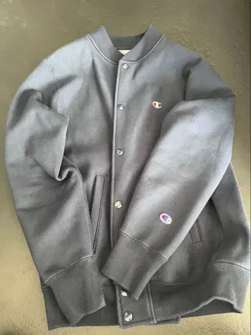 Champion C3-L008 스냅 맨투맨 네이비