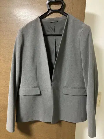 그레이 노카라 자켓