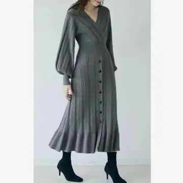 [ 새상품급 ] 러그나문 니트 롱 원피스 A라인 S사이즈