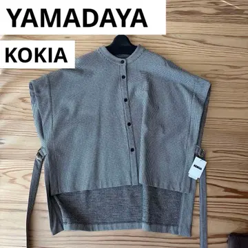 [ 택 포함 새상품 ] KOKIA 체크 무늬 판초 사이즈 38