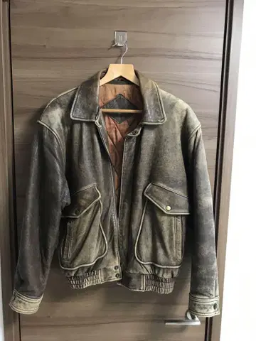 [ 양가죽 ] 빈티지 브라운 가죽 자켓