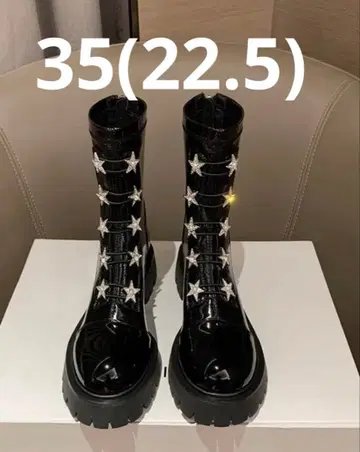 부츠 별 숏부츠 반짝이는 통굽 부츠