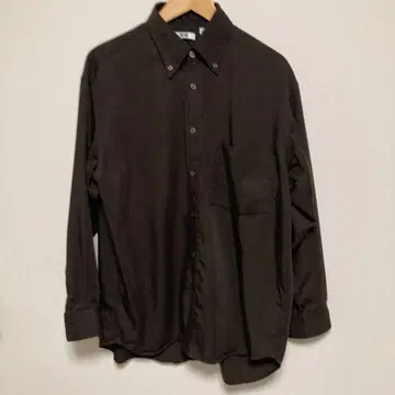 UNIQLOU 드레이프 셔츠 다크 브라운 M 사이즈