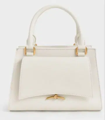 찰스앤키스 화이트 핸드백 숄더 스트랩 포함