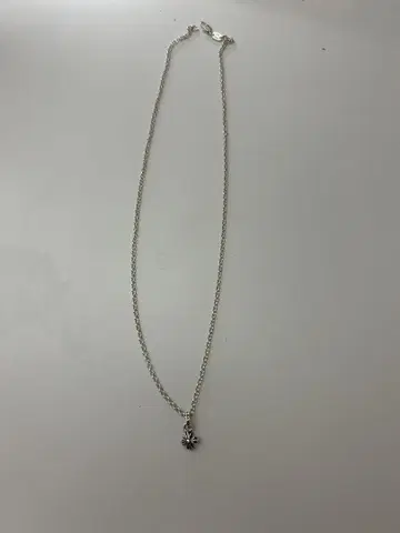 실버 스파이더형 참 목걸이 약 50cm
