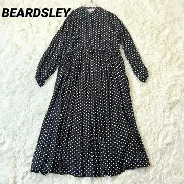 새상품급 정품 비어즐리 BEARDSLEY 도트 개더 원피스 롱