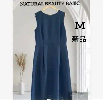 [ NATURAL BEAUTY BASIC ] 원피스 자수 레이스 네이비