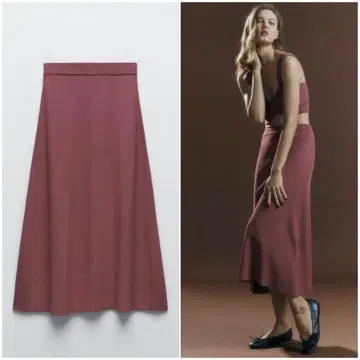 택 포함 새상품 ZARA 플레어 니트 스커트