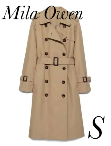 [컨디션 최상] Mila Owen 트렌치코트 허리 벨트 베이지