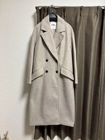 ZARA 자라 오버 사이즈 롱 코트 베이지