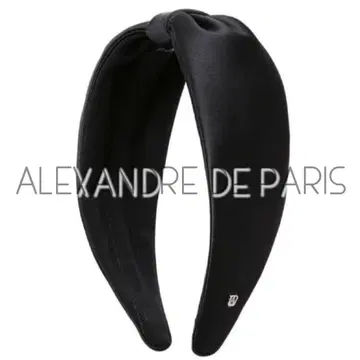 새상품급 ALEXANDRE DE PARIS 블랙 새틴 리본 머리띠