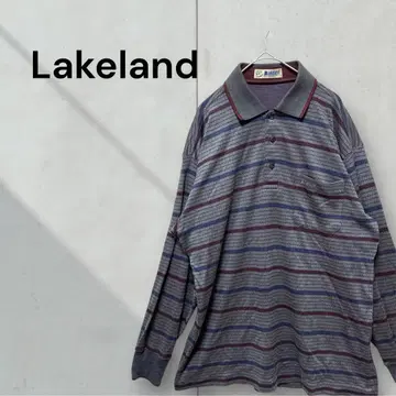 레이크랜드 보더 피케 셔츠 루즈핏 가을/겨울 90s 구제 의류