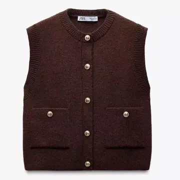 zara 브라운 니트 베스트