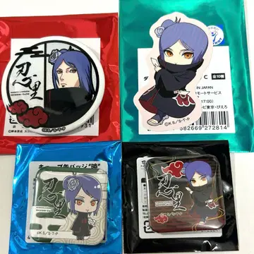 4종 세트 NARUTO 니지겐노모리 닌리 네온 캔뱃지 아카츠키 스티커