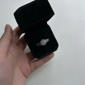 유품 정리품 여성용 실버 반지 다이아 스톤