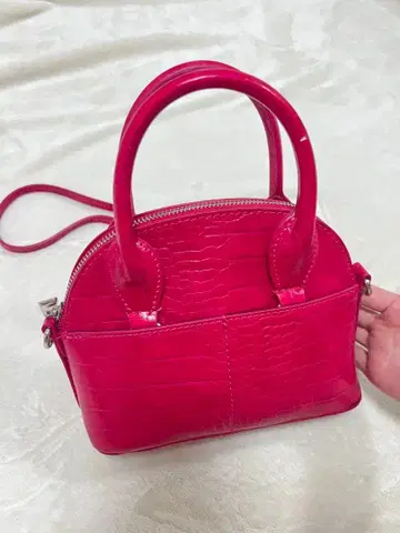 ZARA 핑크 크로커다일풍 숄더백