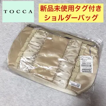 택 포함 미사용 새상품 TOCCA 토카 골드 베이지 숄더백