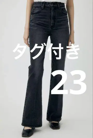 새상품 MOUSSY MVS BLACK FLARE 23인치 플레어 데님