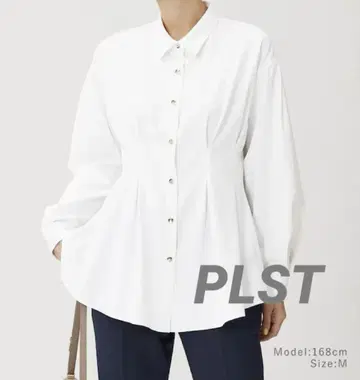 [ 새상품급 ] 플라스테 드레이피 페플럼 셔츠