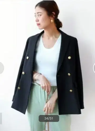 JOURNAL STANDARD relume T/W 개버 네이비 블레이저