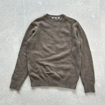 고품질 유니클로 UNIQLO (M) 워셔블 크루넥 니트 긴팔 스웨터
