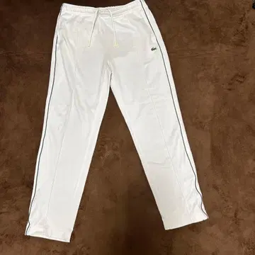 LACOSTE 화이트 조거 팬츠 M