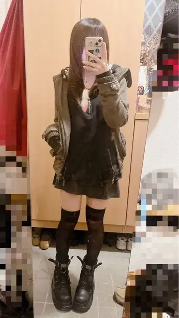 헤이세이 갸루 원피스 후드티