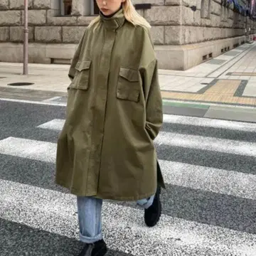 El mar(엘마르) NEW 스탠드 카라 밀리터리 코트