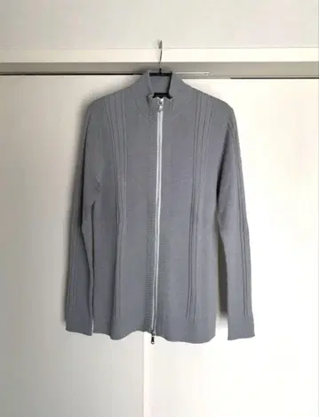 [조셉옴므] 집업 리브 니트 가디건 그레이 계열 50