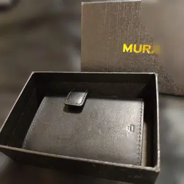 새상품급 MURA 블랙 가죽 명함 카드 케이스