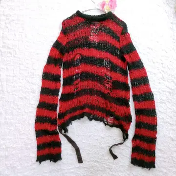 h.NAOTO ANARCHYISM 메쉬 니트 y2k 펑크 고딕