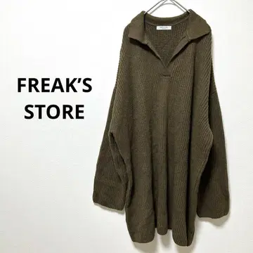 프릭스스토어 피케 셔츠 니트 스웨터 루즈핏 오버 사이즈 F