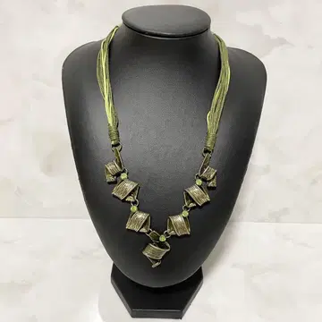 새상품 동양풍 액세서리 비쥬 부착 목걸이 펜던트 핸드메이드