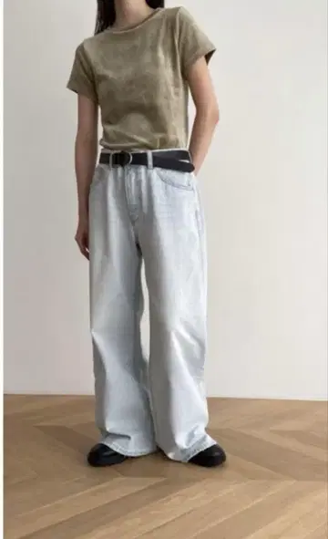 El mar 배기 데님 팬츠 캐널진