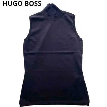 HUGO BOSS 휴고보스 니트 실크 슬리브리스 터틀넥
