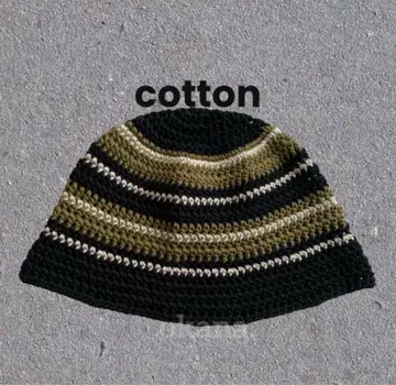 black x khaki24 크러셔 모자 비니 크로셰 모자 핸드메이드