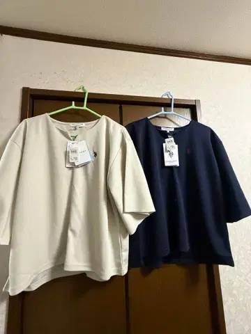 새상품 U.S. POLO ASSN. 화이트 네이비 반팔 티셔츠 2세트