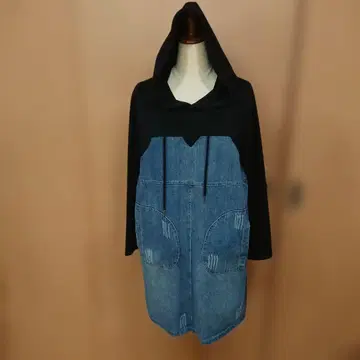 VIANTE 데님 이소재 튜닉