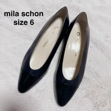 mila schon 퍼플 블랙 펌프스 6