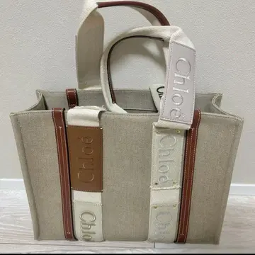 끌로에 토트백 베이지 수납 가방 포함 패치워크