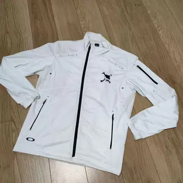 오클리 OAKLEY 스컬 골프웨어 블루종 사선 집업 M