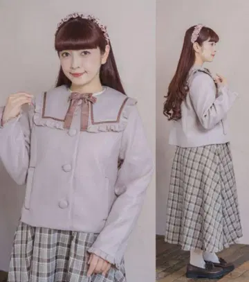 세일러 숏코트 더스티 핑크 3L